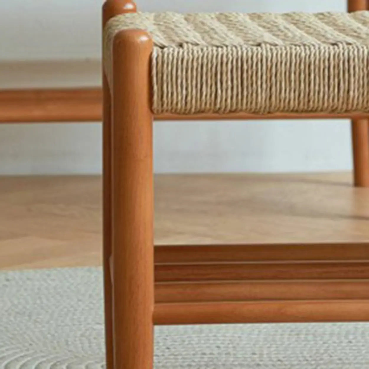 Lighom modern storage woven natural shoe benches