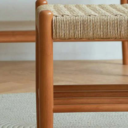 Lighom modern storage woven natural shoe benches