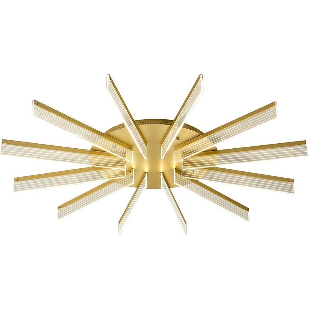 12 Lights Circular Linear Design LED Nordic Flush Mount Ceiling Lights-Lighom