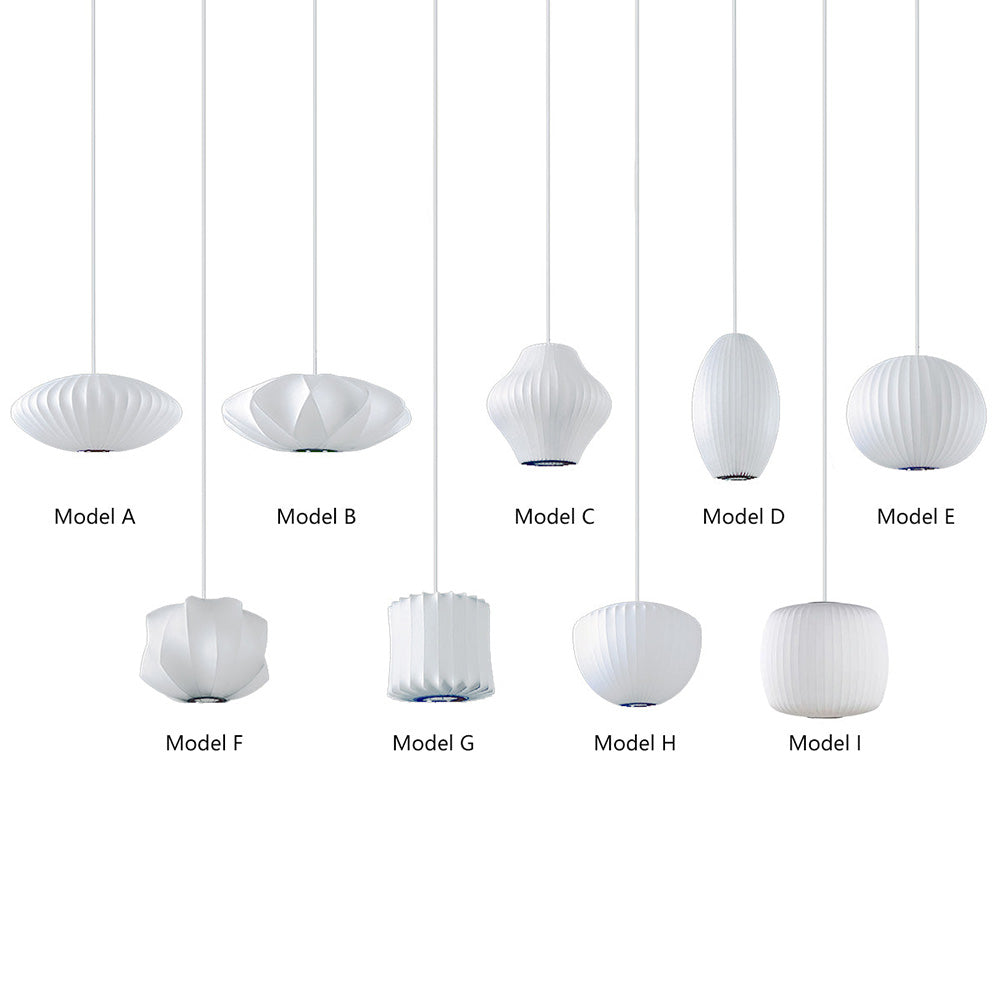 Nordic White Lantern Saucer Pendant Light For Living Room