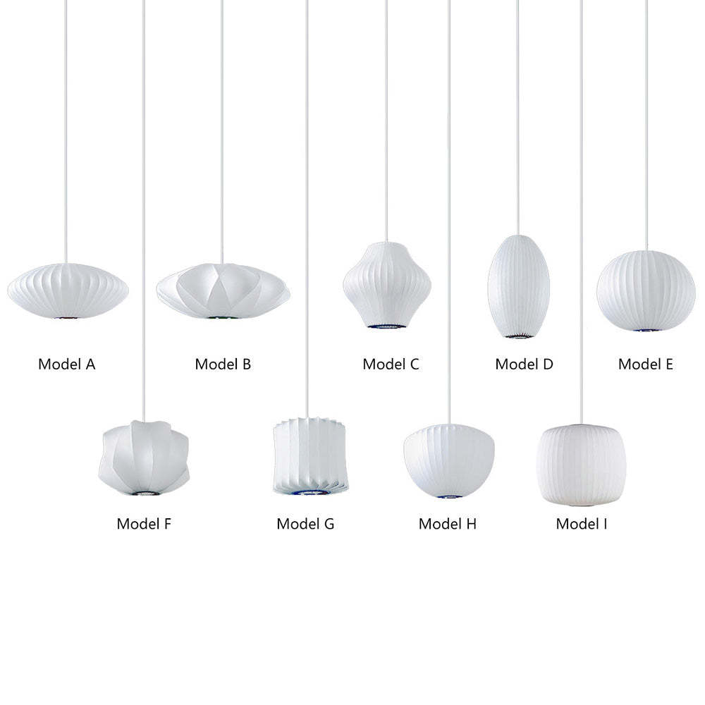 Nordic White Lantern Saucer Pendant Light For Living Room