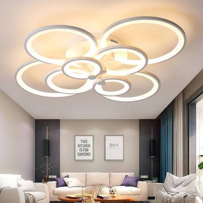 Elegant Semi Flush Mount Ceiling Lights with Unique Overlapping Rings-Lighom