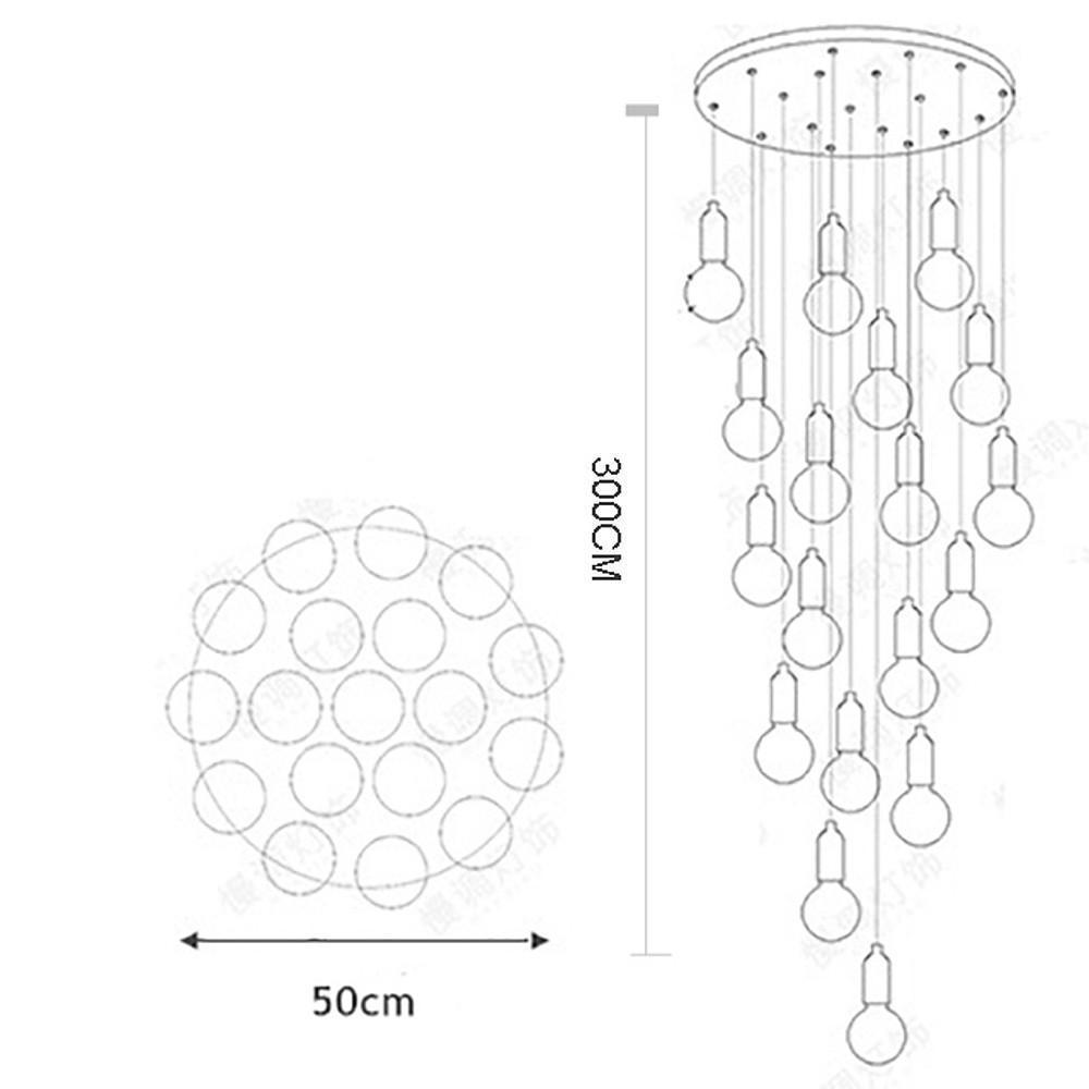 Acrylic Bubble Globe LED Modern Island Pendant Light — White / 10-Light