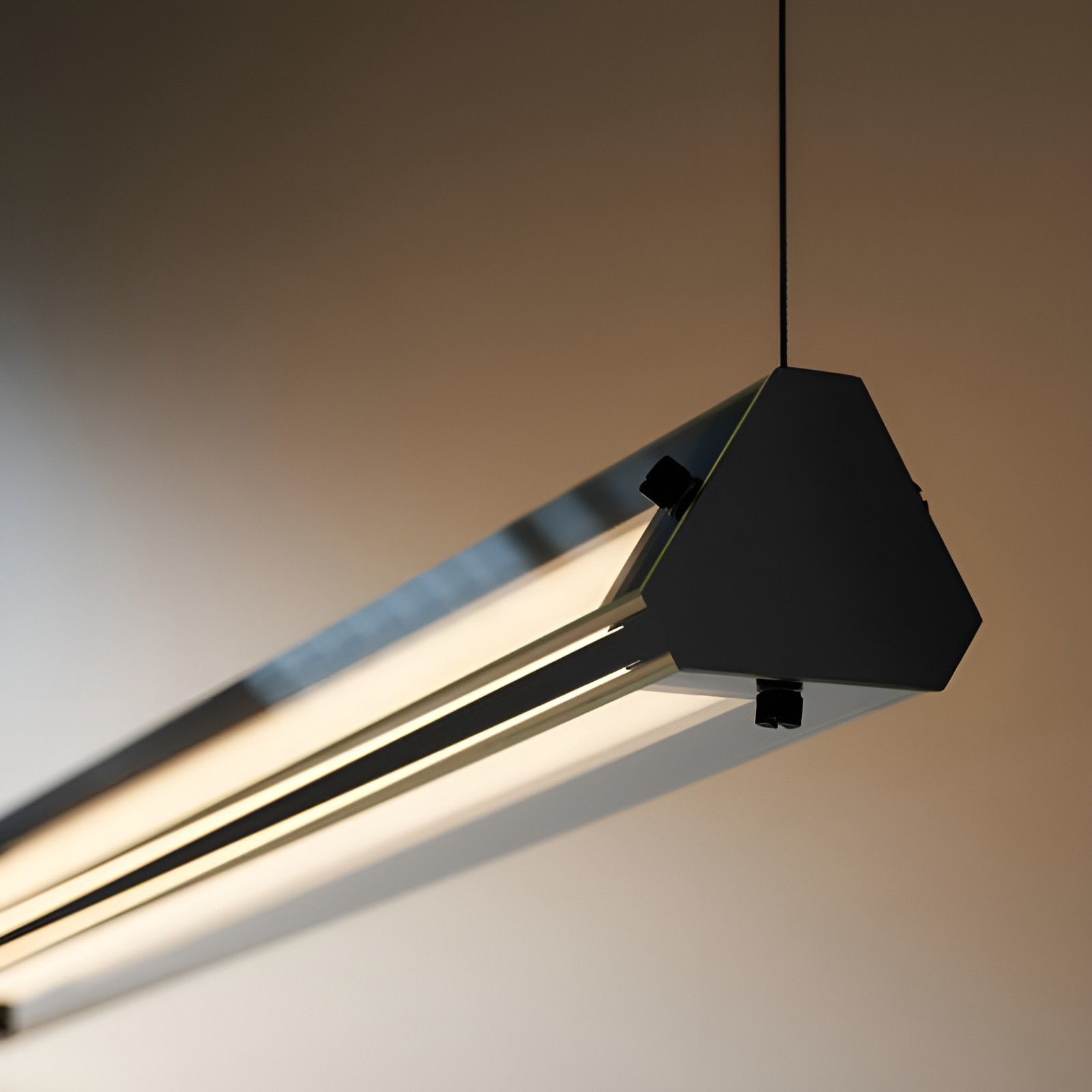 Nordic Aluminum Glass Triangular LED Island Chandelier
