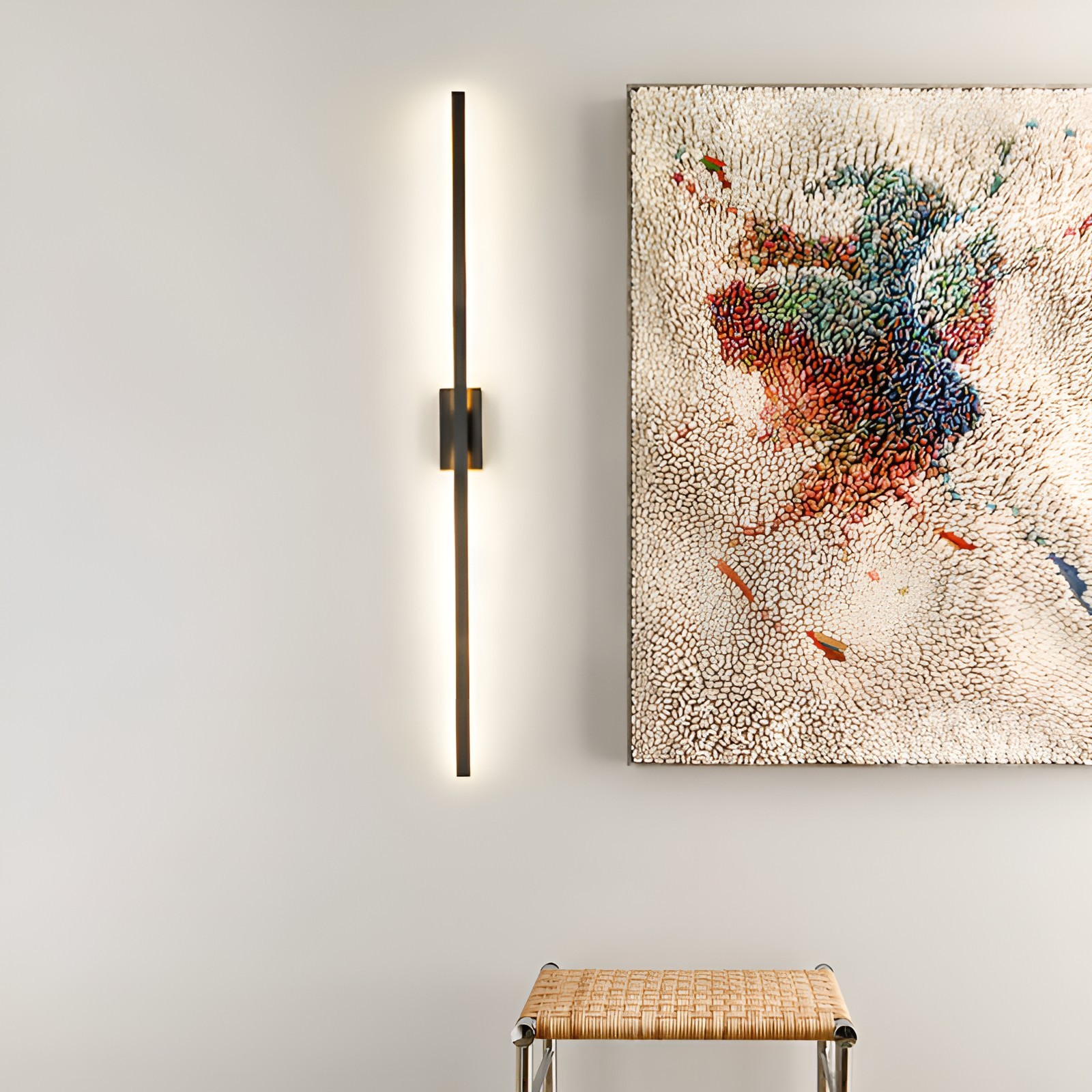 Nordic Black Linear LED Mirror Front Wall Sconce