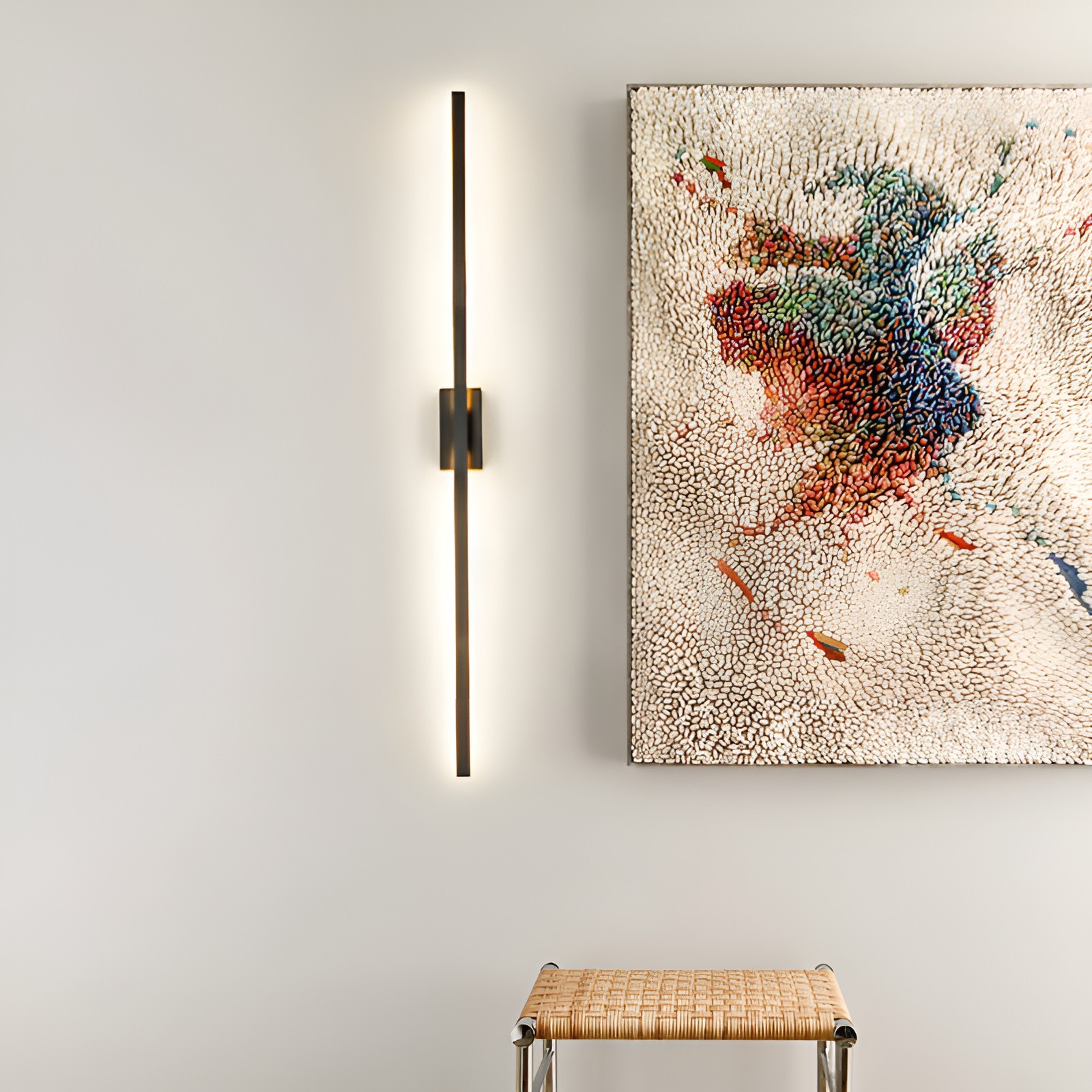 Nordic Black Linear LED Mirror Front Wall Sconce