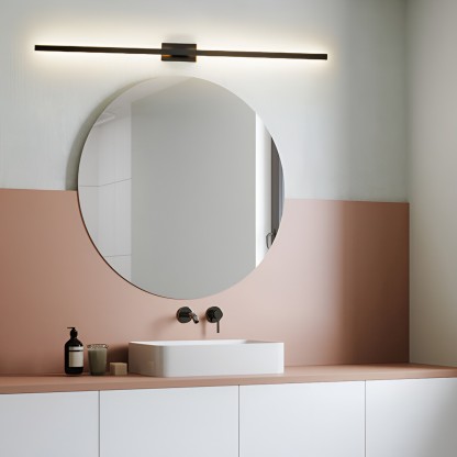 Nordic Black Linear LED Mirror Front Wall Sconce