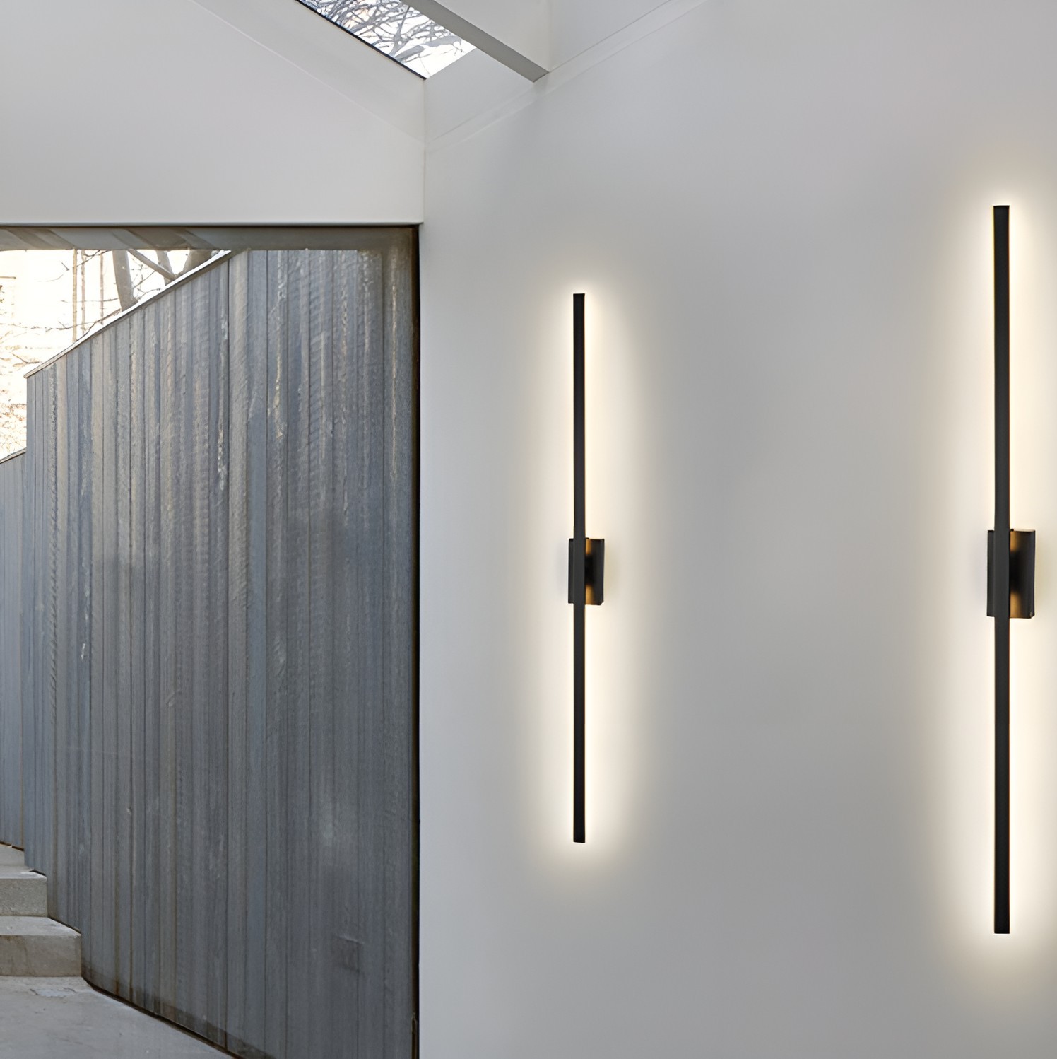 Nordic Black Linear LED Mirror Front Wall Sconce