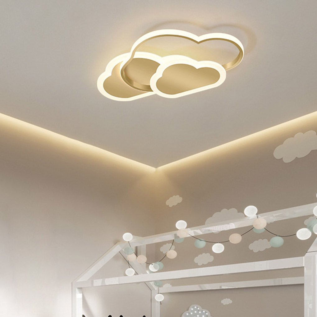 Nordic Creative Arc Design Cloud Shape Energy-saving LED Ceiling Lamps-Lighom