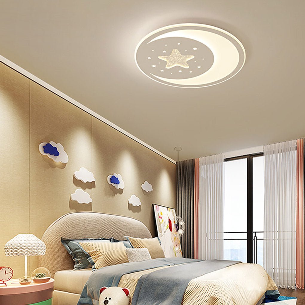 Nordic Creative LED Ultra Thin 3-color Adjustable Ceiling Light with Remote Control-Lighom