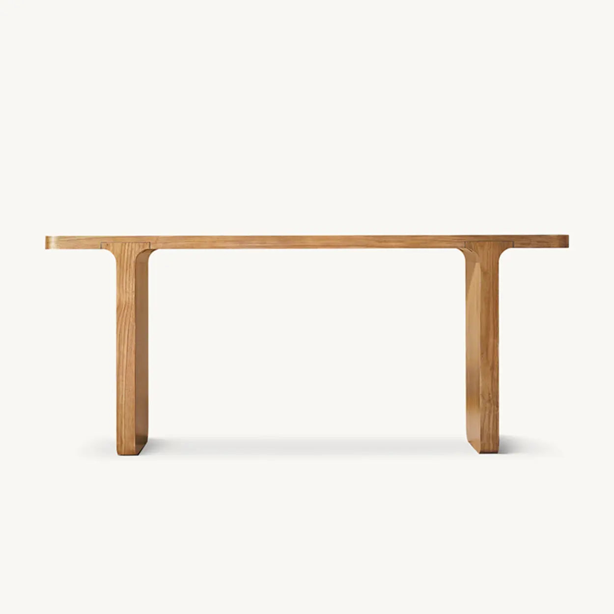 Nordic Wood Console Table — Nut-Brown