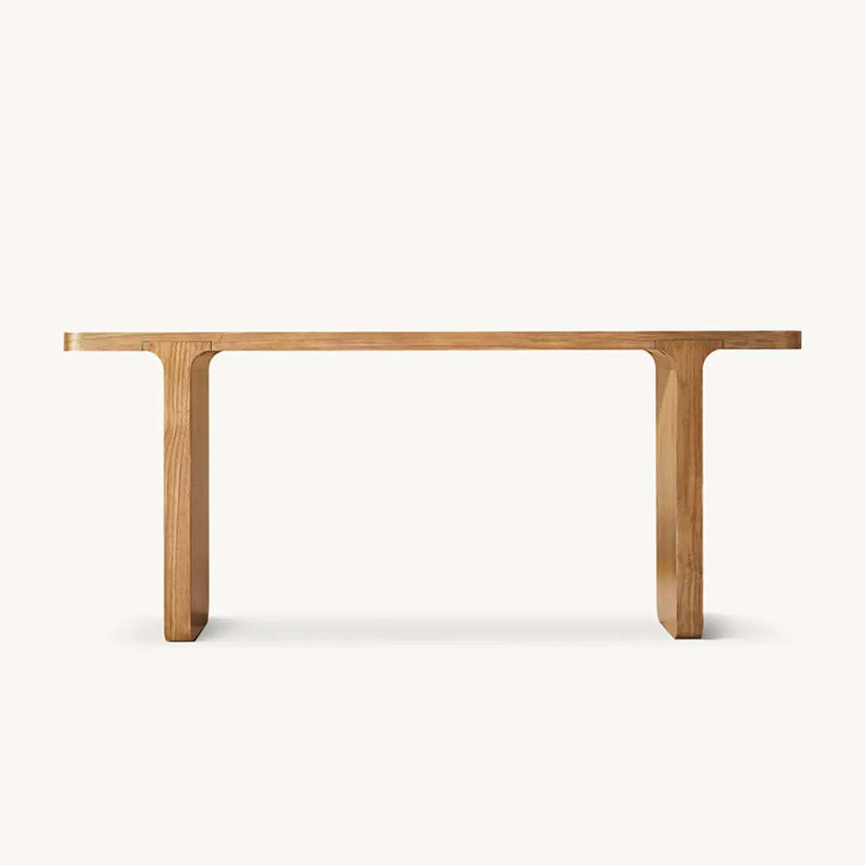 Nordic Wood Console Table — Nut-Brown