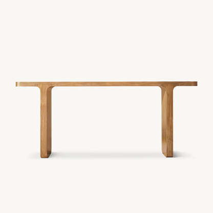 Nordic Wood Console Table — Nut-Brown