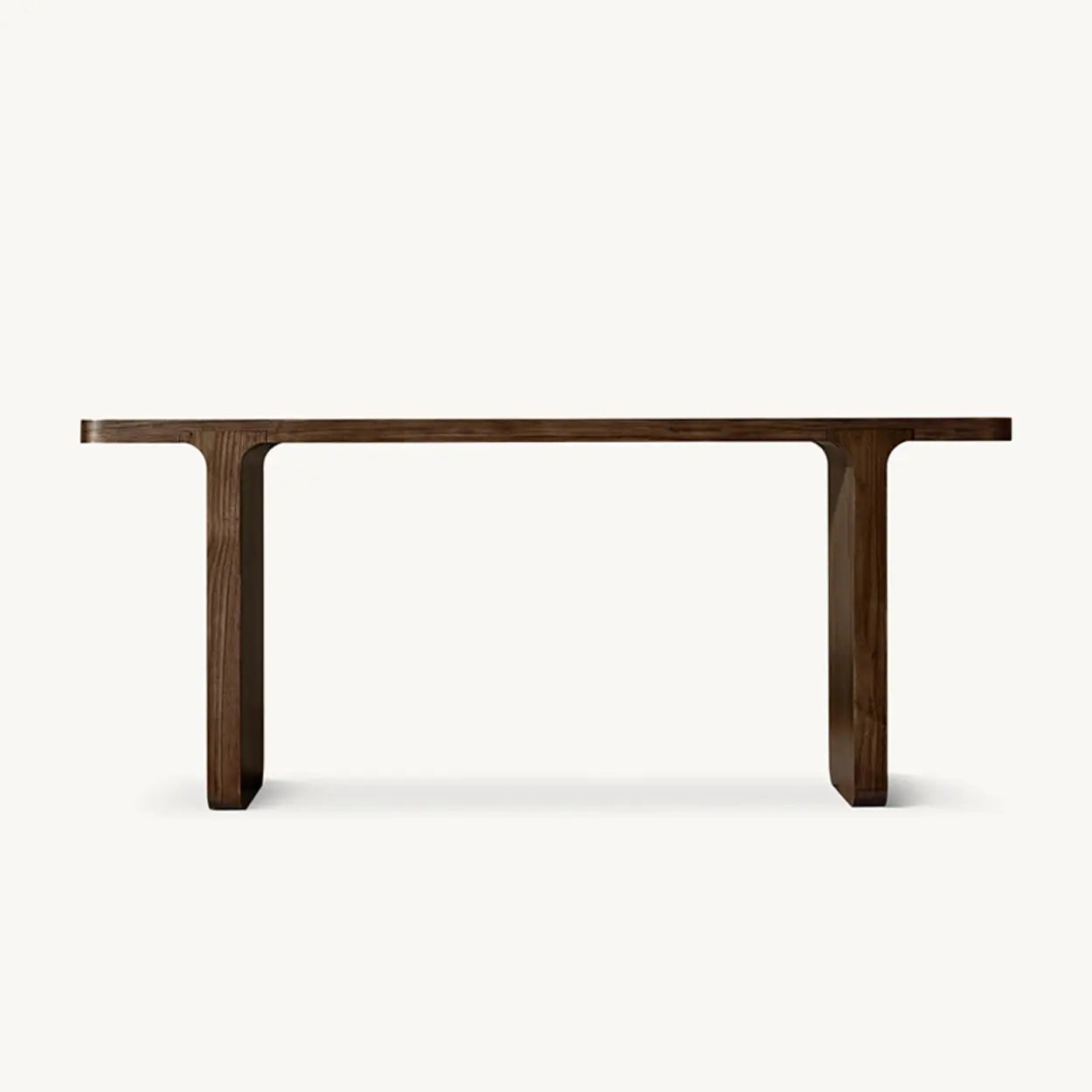 Nordic Wood Console Table — Nut-Brown