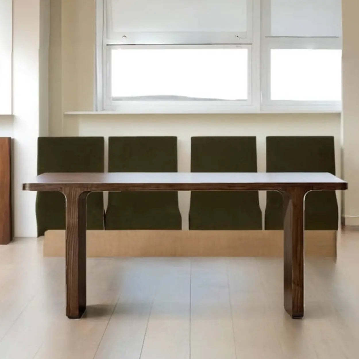 Nordic Wood Console Table — Nut-Brown