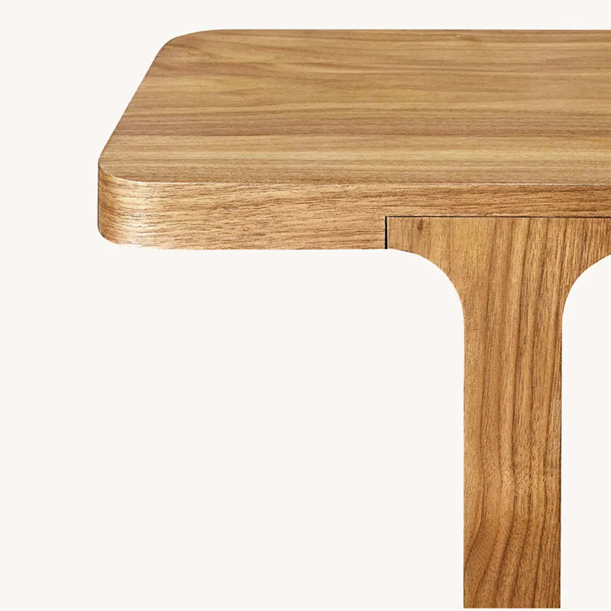 Nordic Wood Console Table — Nut-Brown