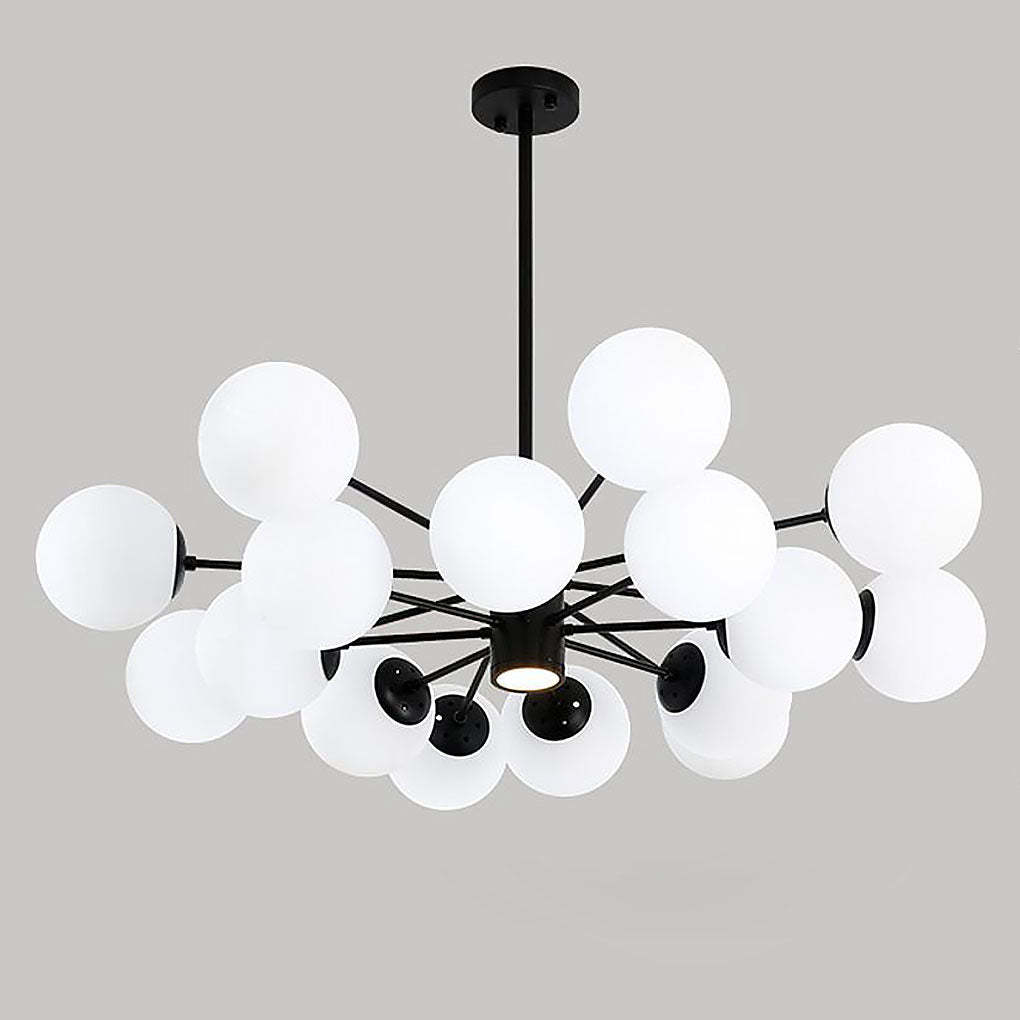 Nordic Glass Globe Chandelier Cluster Entryway Chandelier-Lighom