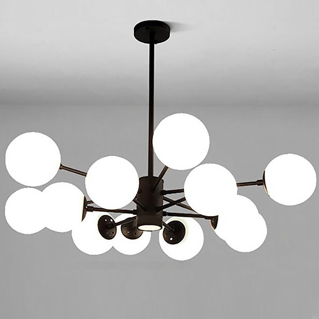 Nordic Glass Globe Chandelier Cluster Entryway Chandelier-Lighom
