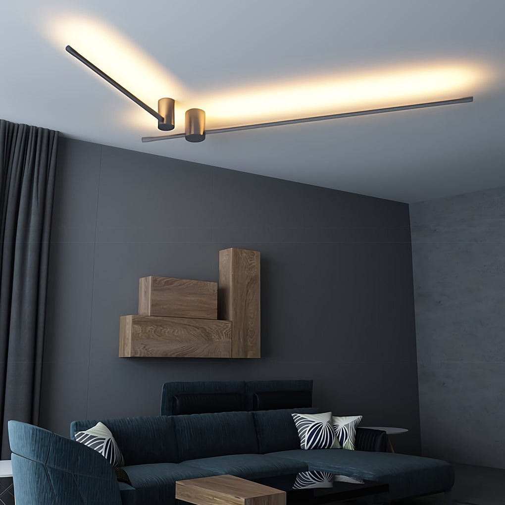 Nordic Linear Ultra-thin Long Strip LED Wall Lamp for Bedside Background Wall-Lighom