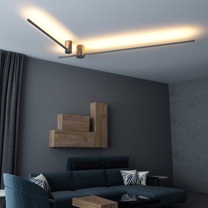 Nordic Linear Ultra-thin Long Strip LED Wall Lamp for Bedside Background Wall-Lighom