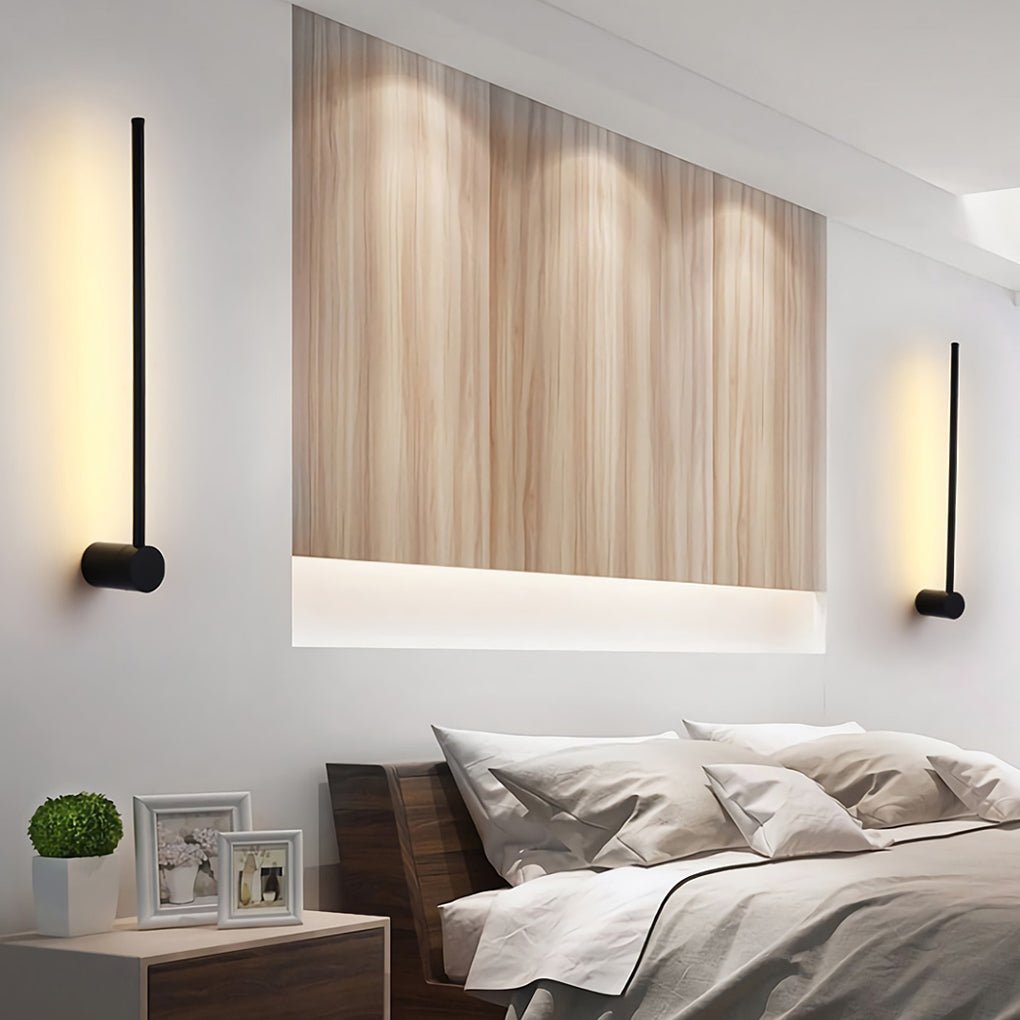 Nordic Linear Ultra-thin Long Strip LED Wall Lamp for Bedside Background Wall-Lighom