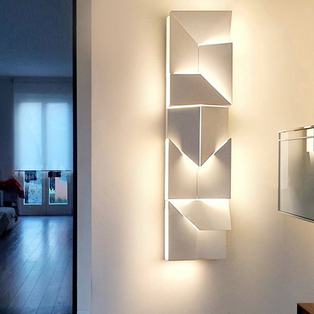 Nordic Minimalist Art Geometric Design Stepless Dimming LED Wall Lamp for Living Room-Lighom