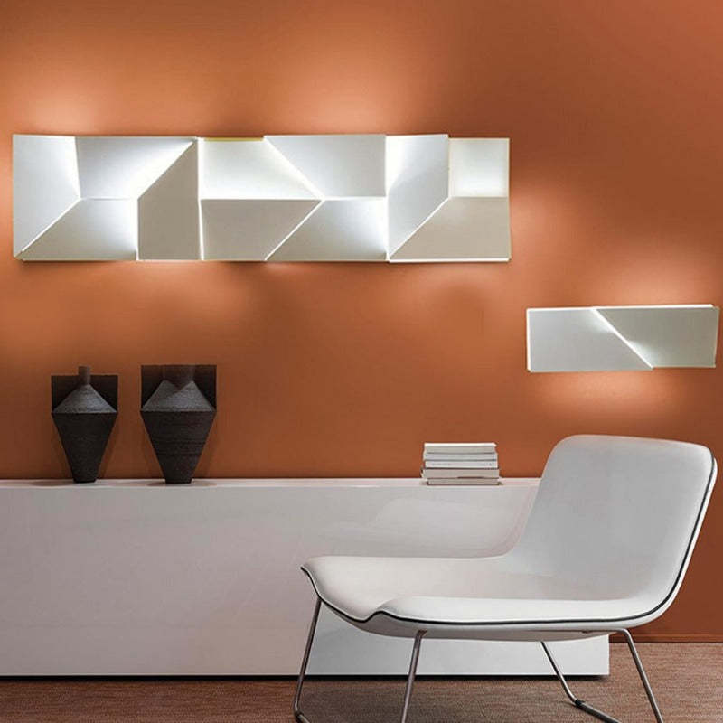 Nordic Minimalist Art Geometric Design Stepless Dimming LED Wall Lamp for Living Room-Lighom