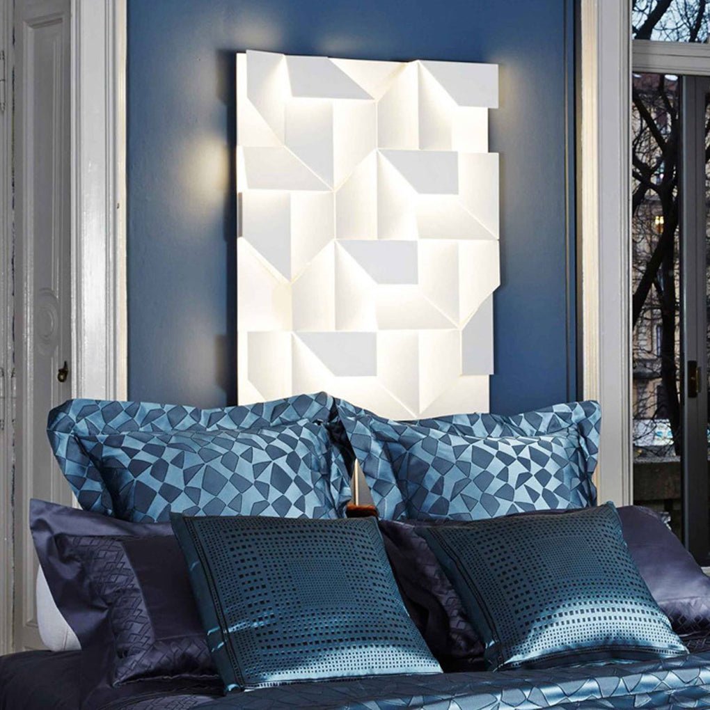Nordic Minimalist Art Geometric Design Stepless Dimming LED Wall Lamp for Living Room-Lighom