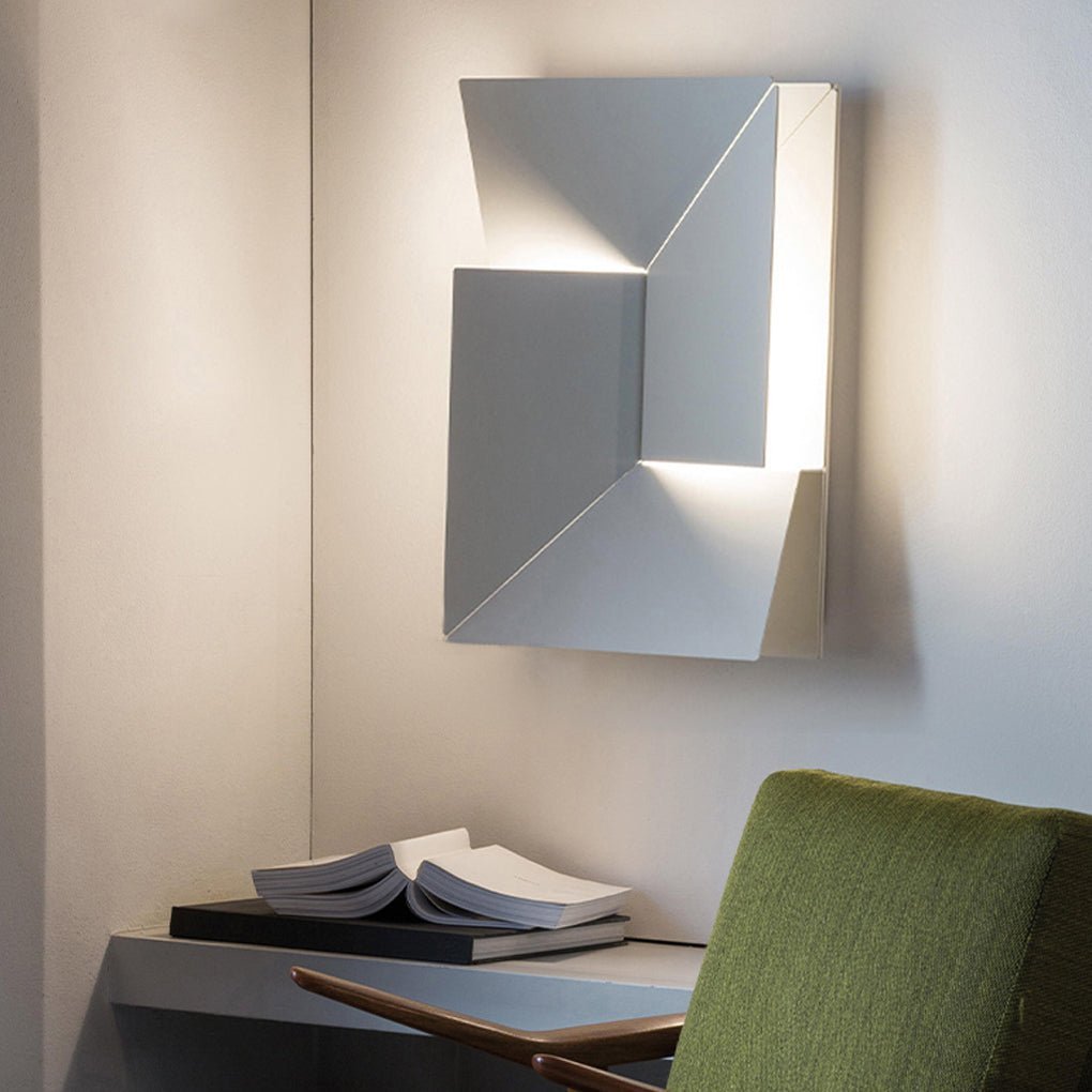 Nordic Minimalist Art Geometric Design Stepless Dimming LED Wall Lamp for Living Room-Lighom