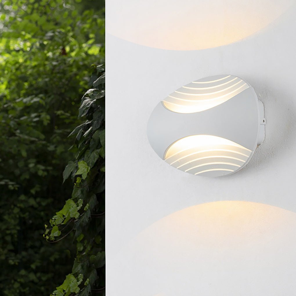 Modern background white metal wood concrete wall sconces, Lighom