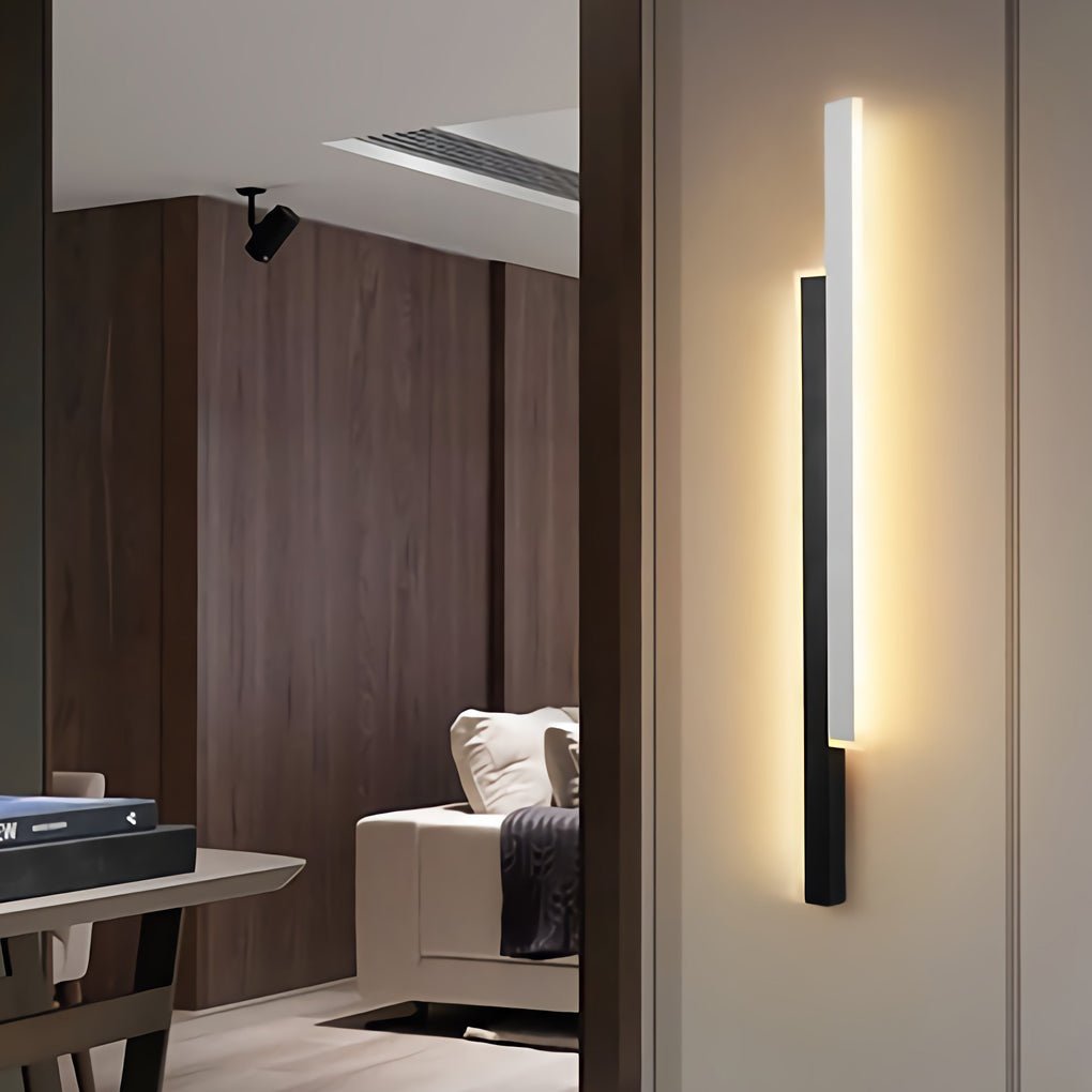 Nordic Minimalist Double Long Strip LED Wall Lamp for Living Room Bedside Aisle-Lighom