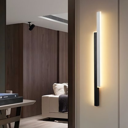 Nordic Minimalist Double Long Strip LED Wall Lamp for Living Room Bedside Aisle-Lighom