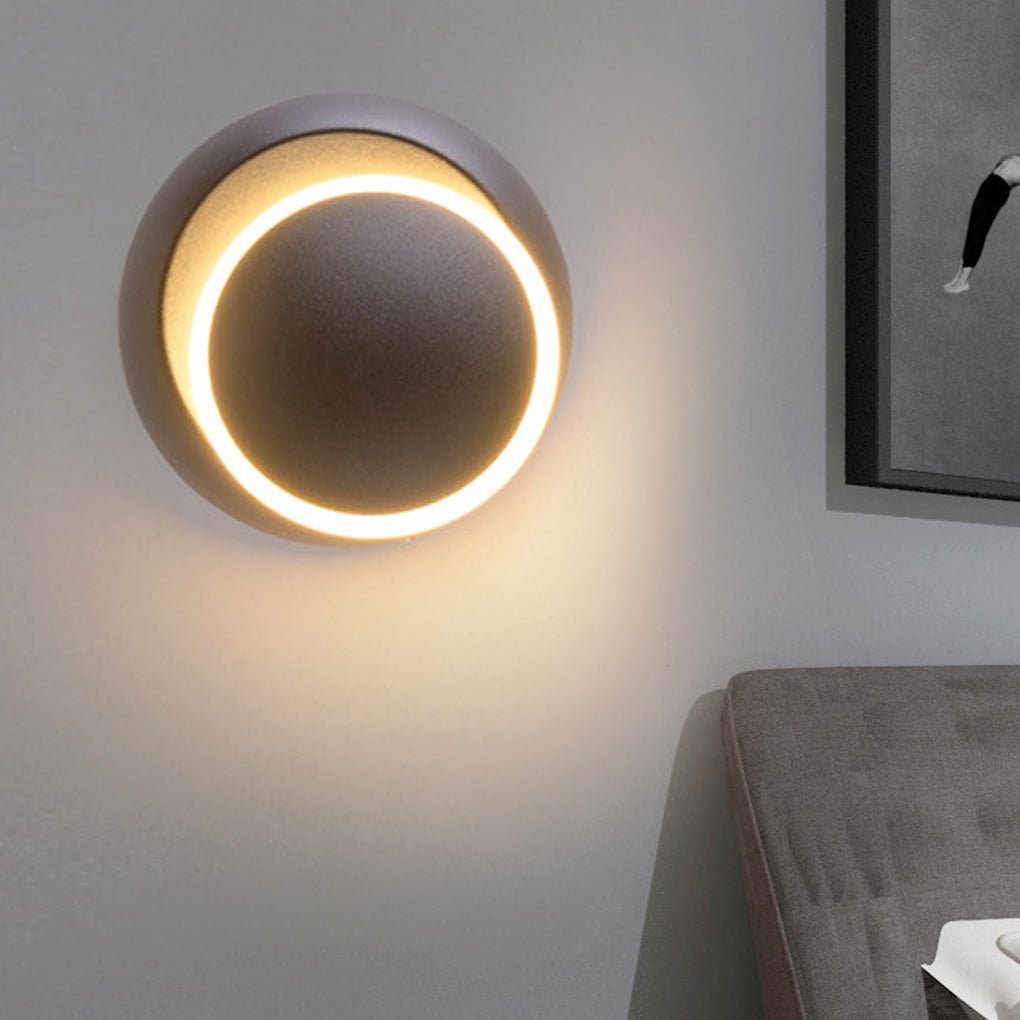 Nordic Minimalist LED Rotatable Round Wall Lights for Living Room Dining Room Cafe-Lighom