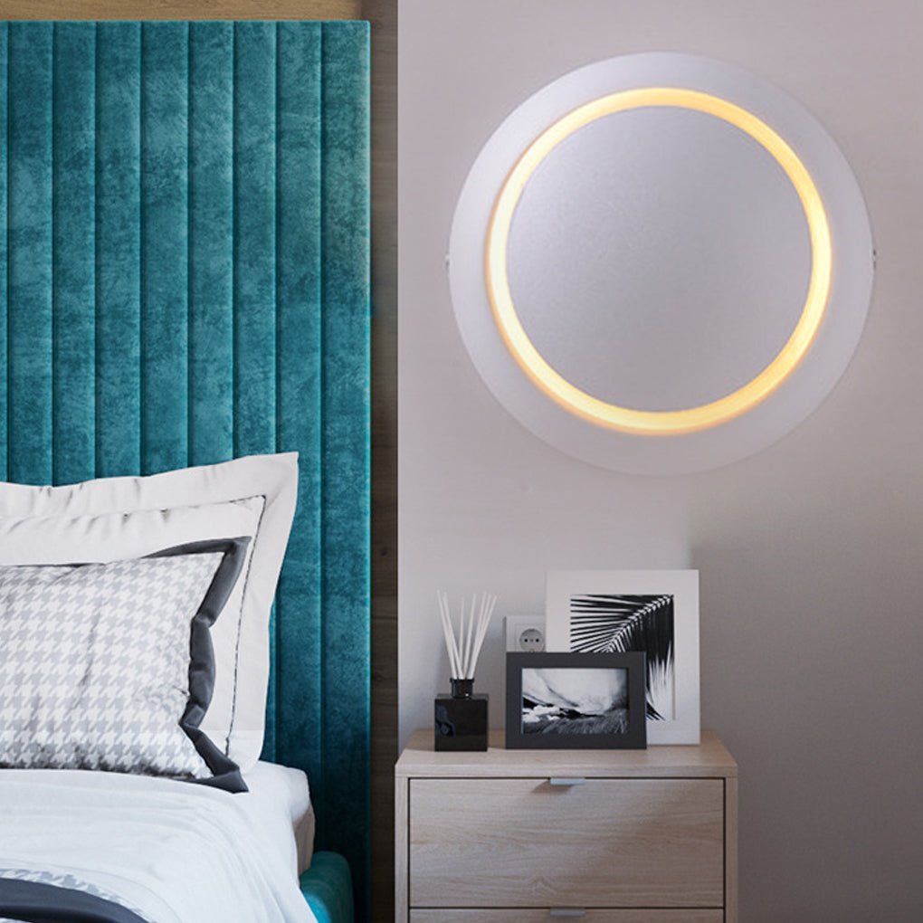 Nordic Minimalist LED Rotatable Round Wall Lights for Living Room Dining Room Cafe-Lighom