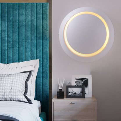 Nordic Minimalist LED Rotatable Round Wall Lights for Living Room Dining Room Cafe-Lighom