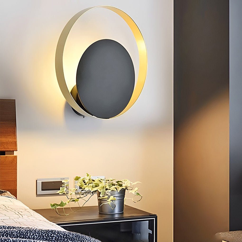 Nordic Minimalist LED Sconce Creative Round Wall Lamp Wall Sconces Wall Lights for Bedroom-Lighom