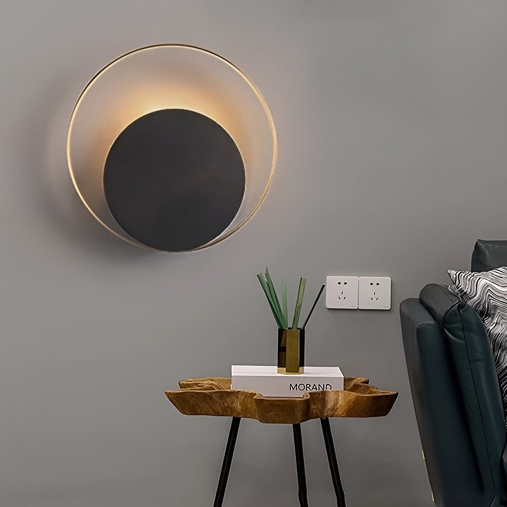 Nordic Minimalist LED Sconce Creative Round Wall Lamp Wall Sconces Wall Lights for Bedroom-Lighom
