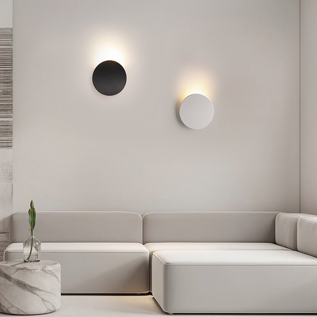 Minimalist bedside synthetic wall sconces — Warm White (3000K) / White