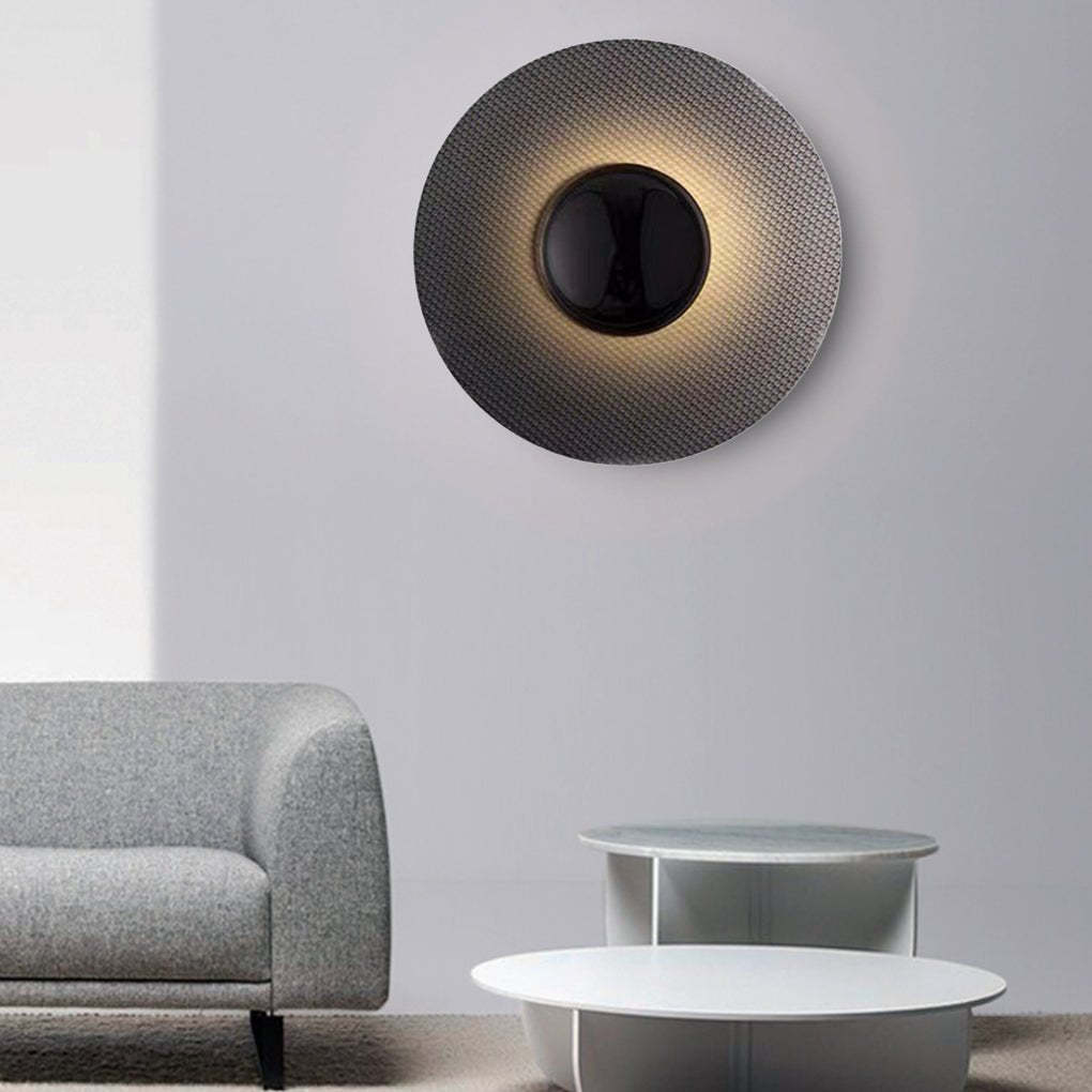 Nordic Minimalist Round Background Decorative LED Wall Lamp for Living Room Bedside-Lighom