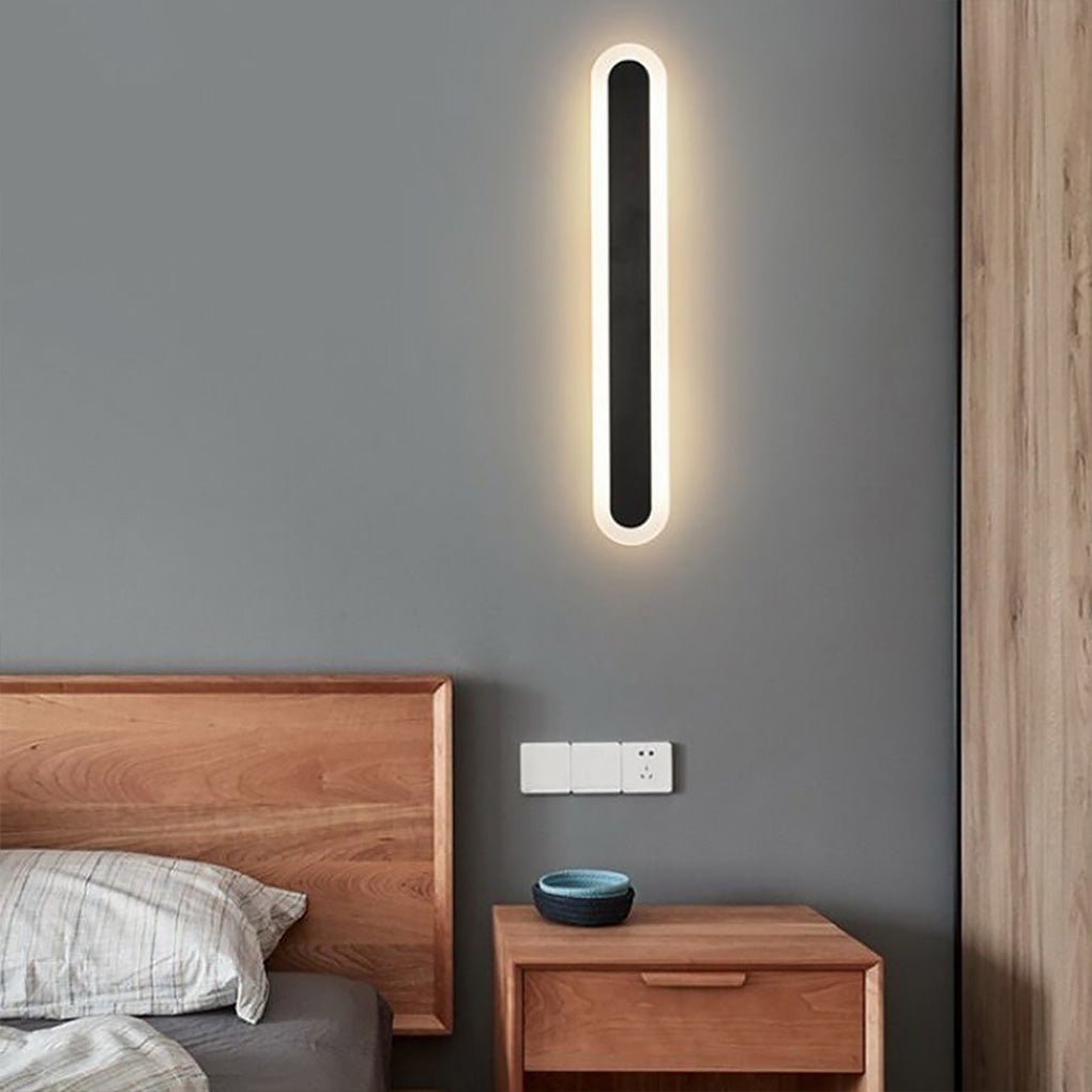 Nordic Minimalist Strip LED Aisle Bedside Living Room Background Wall Sconces-Lighom