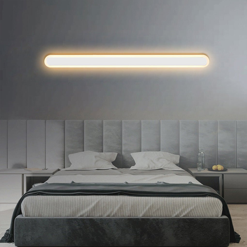 Nordic Minimalist Strip Three-color Light LED Bedside Living Room Background Wall Lamp-Lighom