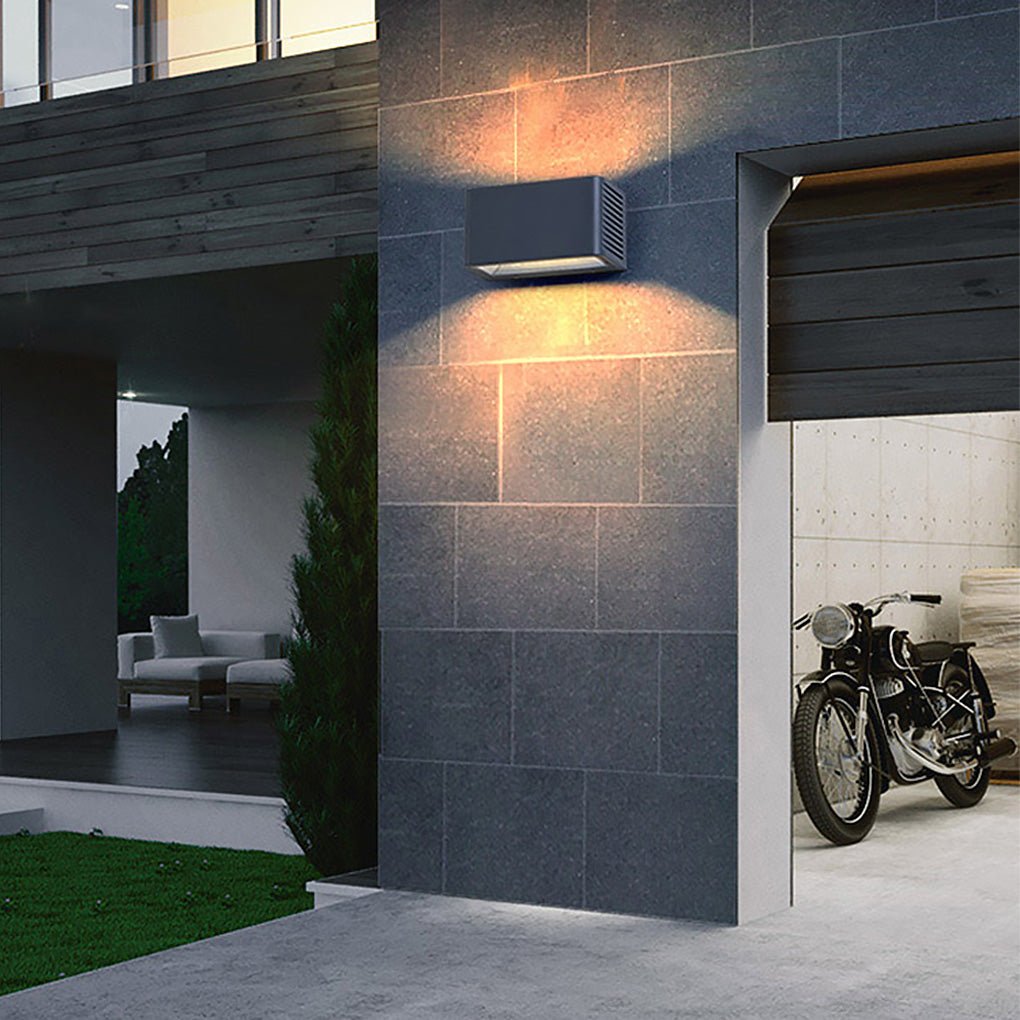 Rectangle LED Waterproof Nordic Up and Down Lights Outdoor Wall Lights Sconces-Lighom