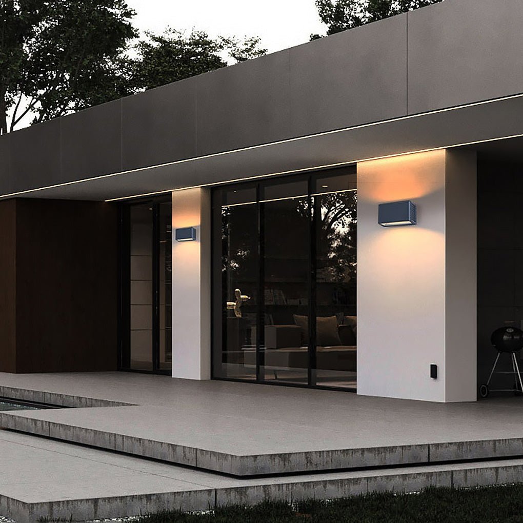 Rectangle LED Waterproof Nordic Up and Down Lights Outdoor Wall Lights Sconces-Lighom