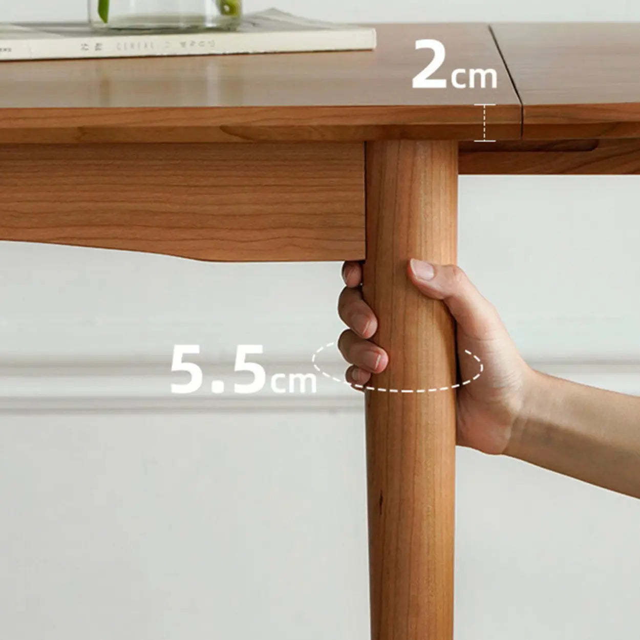 Nordic Natural Wood Oval Drop-Leaf Dining Table