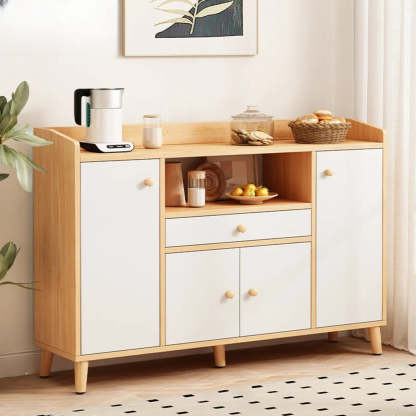 Nordic Oak Rectangular Kitchen China Cabinet