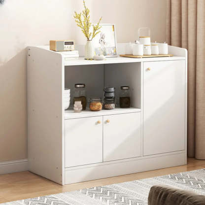 Nordic Oak Rectangular Kitchen China Cabinet — Oak / 1