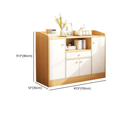 Nordic Oak Rectangular Kitchen China Cabinet