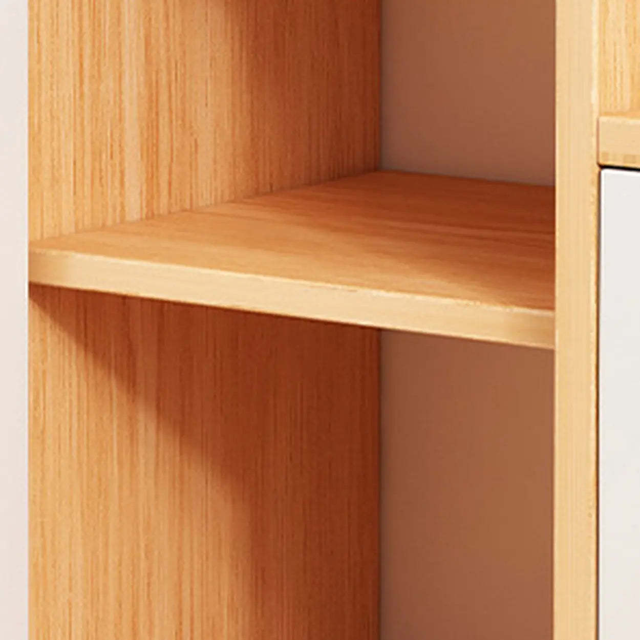 Nordic Oak Rectangular Kitchen China Cabinet — Oak / 1