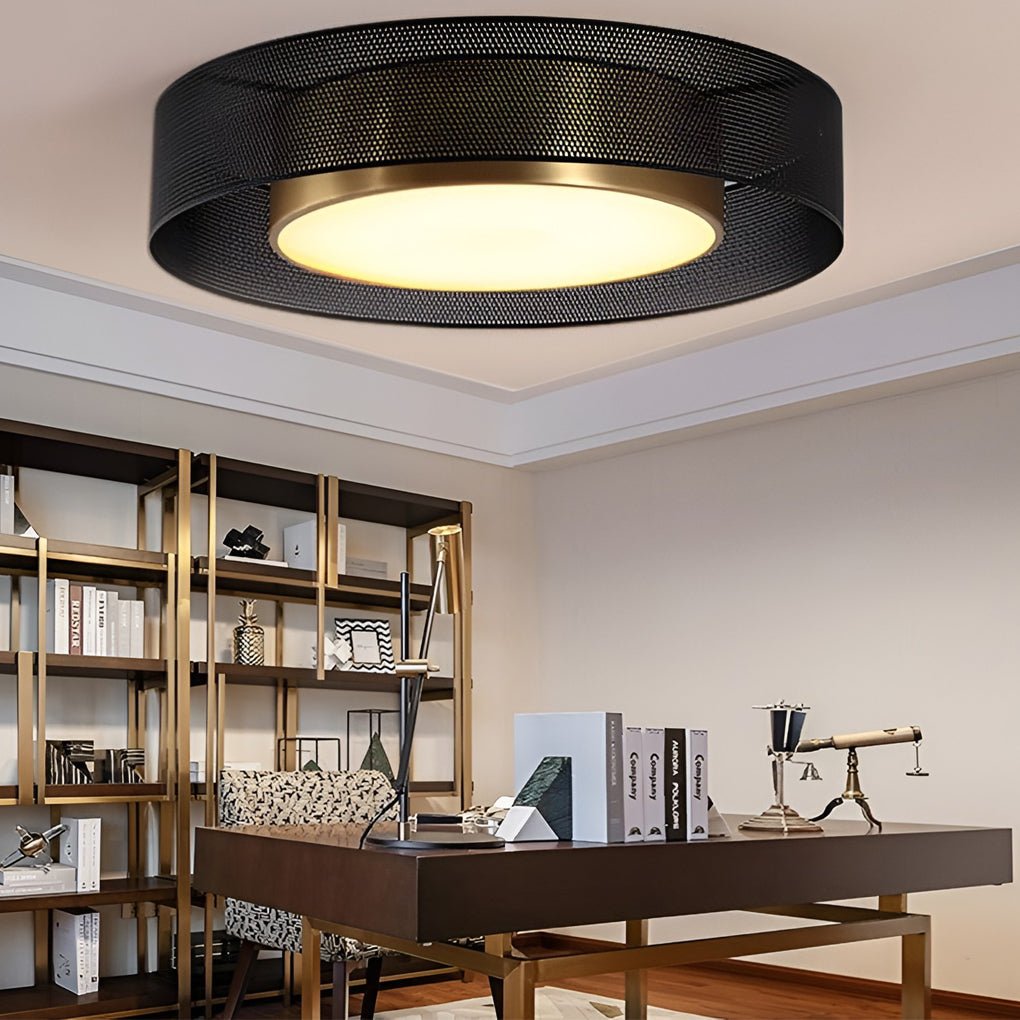 Nordic Round Dimmable LED Flush Mount Light with Remote