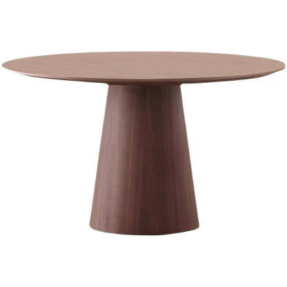Nordic Round Wood Dining Table — Black / Table Only